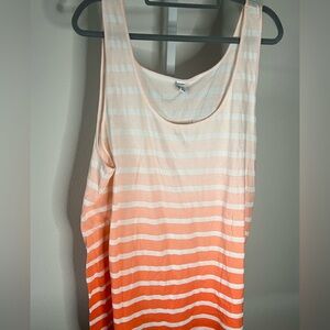 NWOT Old Navy Orange and White Striped Tank Top